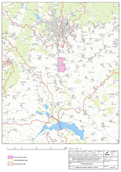 Rozsah zájmového území na katastrech obcí Modřice, Popovice, Rajhrad, Holasice, Rebešovice, Rajhradice, Opatovice
